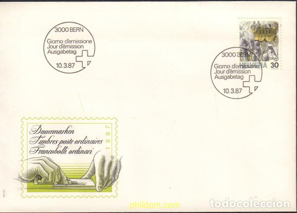 Sellos: 577558 MNH SUIZA 1987 EL TRANSPORTE POSTAL A TRAVES DE LOS A&Ntilde;OS