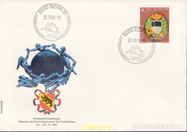 Sellos: 640659 MNH SUIZA 1981 PRO PATRIA. LETREROS DE OFICINAS DE CORREO