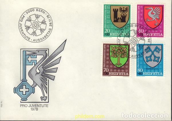 Sellos: 408274 MNH SUIZA 1978 PRO JUVENTUD. ESCUDOS