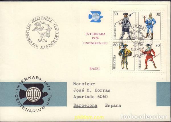 Sellos: 585490 MNH SUIZA 1974 INTERNABA 1974. CENTENARIO DE LA UPU