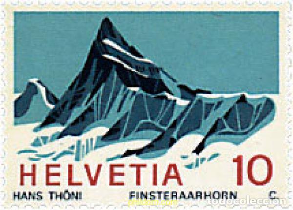 Sellos: 26503 MNH SUIZA 1966 MONTE FINSTERAARHORN, 4274 m.