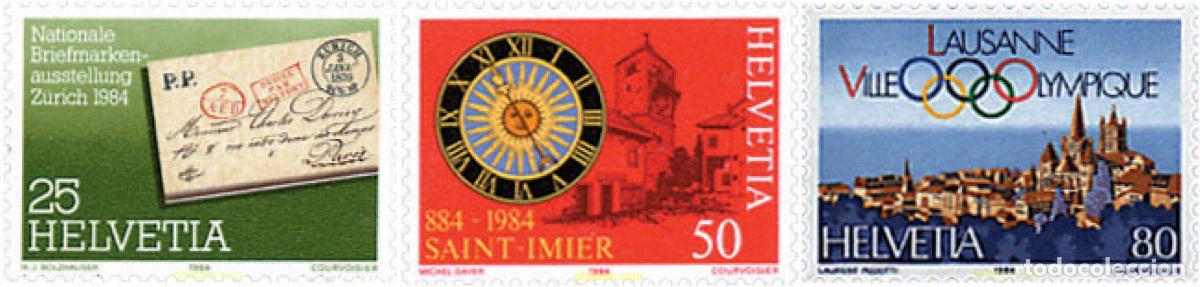 Sellos: 31139 MNH SUIZA 1984 ANIVERSARIOS VARIOS