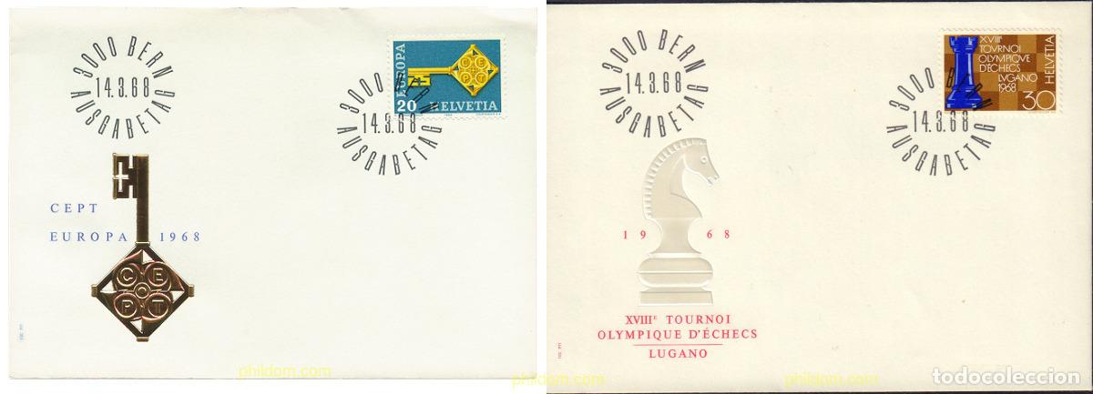 Sellos: 23603 MNH SUIZA 1968 EUROPA CEPT. LLAVE DORADA Y SELLOS DE PROPAGANDA