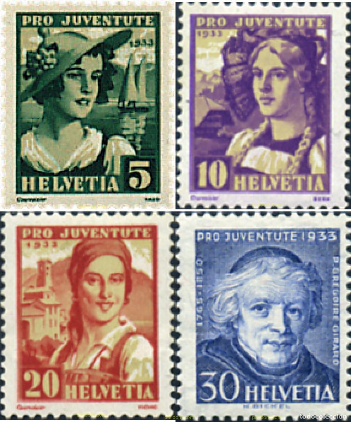 Sellos: 26860 MNH SUIZA 1933 PRO JUVENTUD