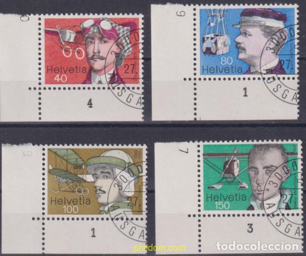 Sellos: 616147 USED SUIZA 1977 AVIACION PIONERA.