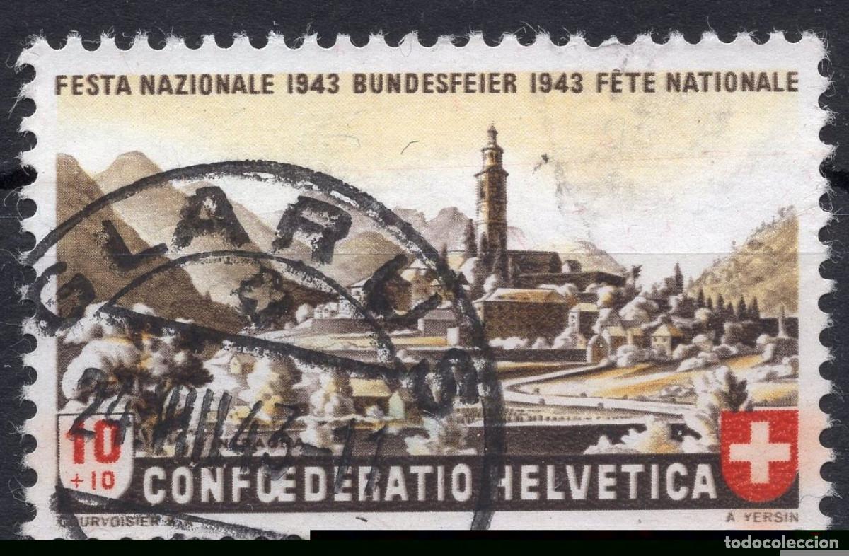 Stamps: SUIZA 1943 STAMP MICHEL CH 420