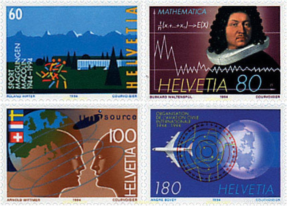 Sellos: 31114 MNH SUIZA 1994 50 ANIVERSARIO DE LA ESCUELA FEDERAL DE LOS DEPORTES DEMACOLIN.