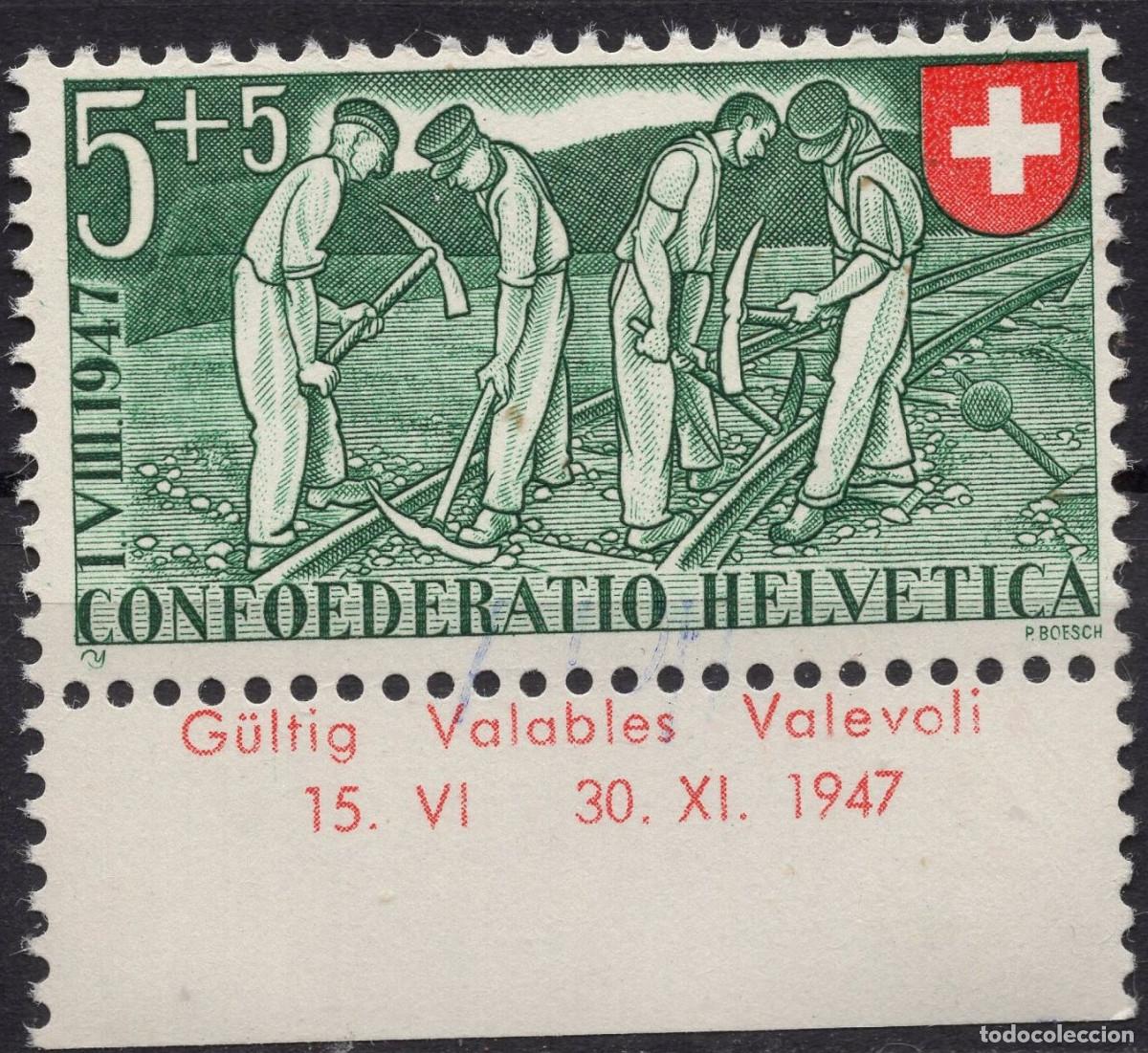 Timbres: SUIZA 1947 STAMP MICHEL CH 480