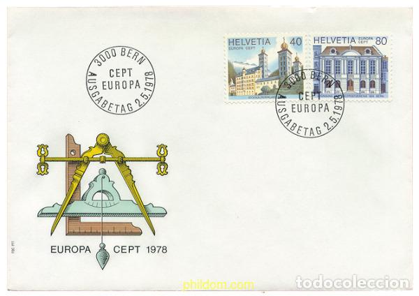 Sellos: 23828 MNH SUIZA 1978 EUROPA CEPT. ARQUITECTURA