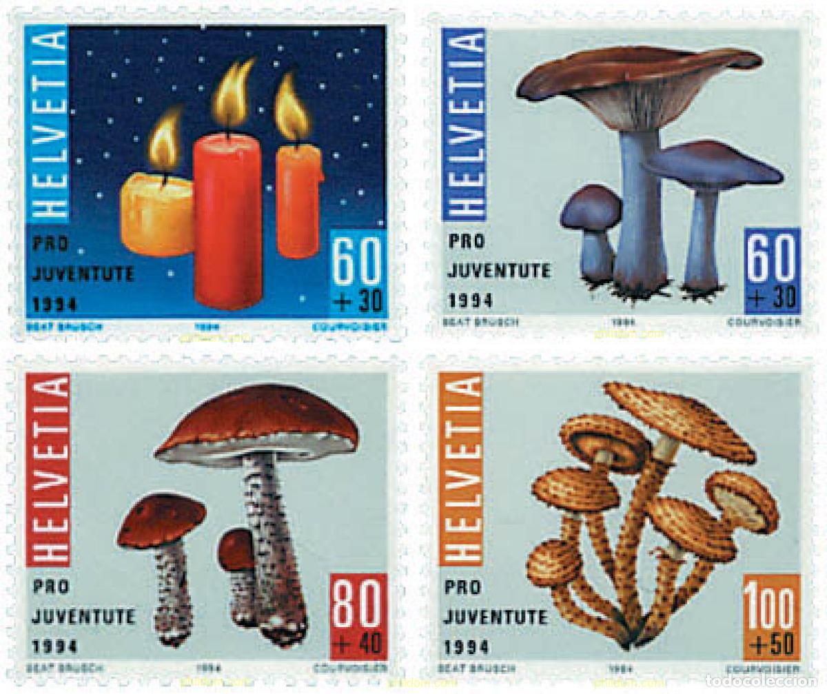 Sellos: 37486 MNH SUIZA 1994 PRO JUVENTUD. NAVIDAD Y CHAMPI&Ntilde;ONES