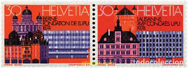 Sellos: 6311 MNH SUIZA 1974 17 CONGRESO DE LA UPU