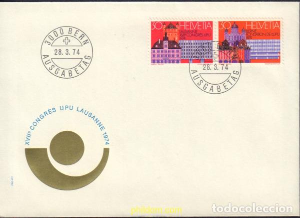 Sellos: 391673 MNH SUIZA 1974 17 CONGRESO DE LA UPU