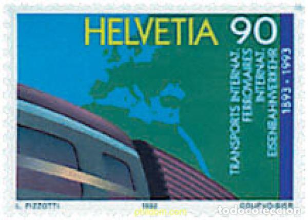 Sellos: 59035 MNH SUIZA 1992 CENTENARIO DE LA OFICINA CENTRAL DE TRANSPORTES FERROVIARIOS INTERNACIONALES