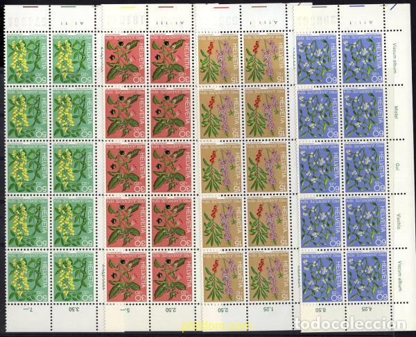 Sellos: 666151 MNH SUIZA 1974 PRO JUVENTUD. PLANTAS VENENOSAS DEL BOSQUE
