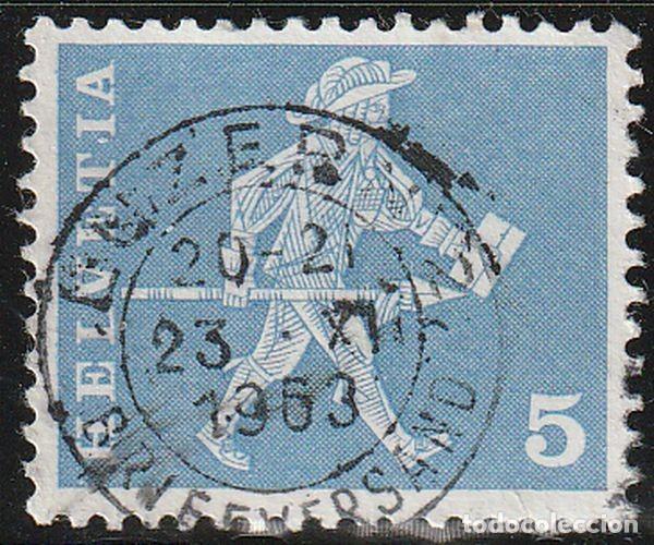 Sellos: Suiza 1960 Scott 382 Sello &ordm; Historia Postal Cartero de Freiburg Siglo XVII Michel 696 Yvert 643