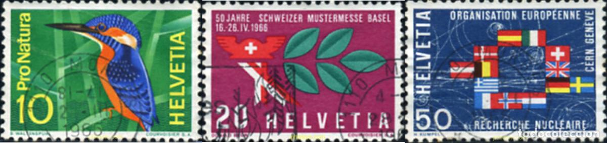 Sellos: 356157 USED SUIZA 1966 SERIE DE PROPAGANDA