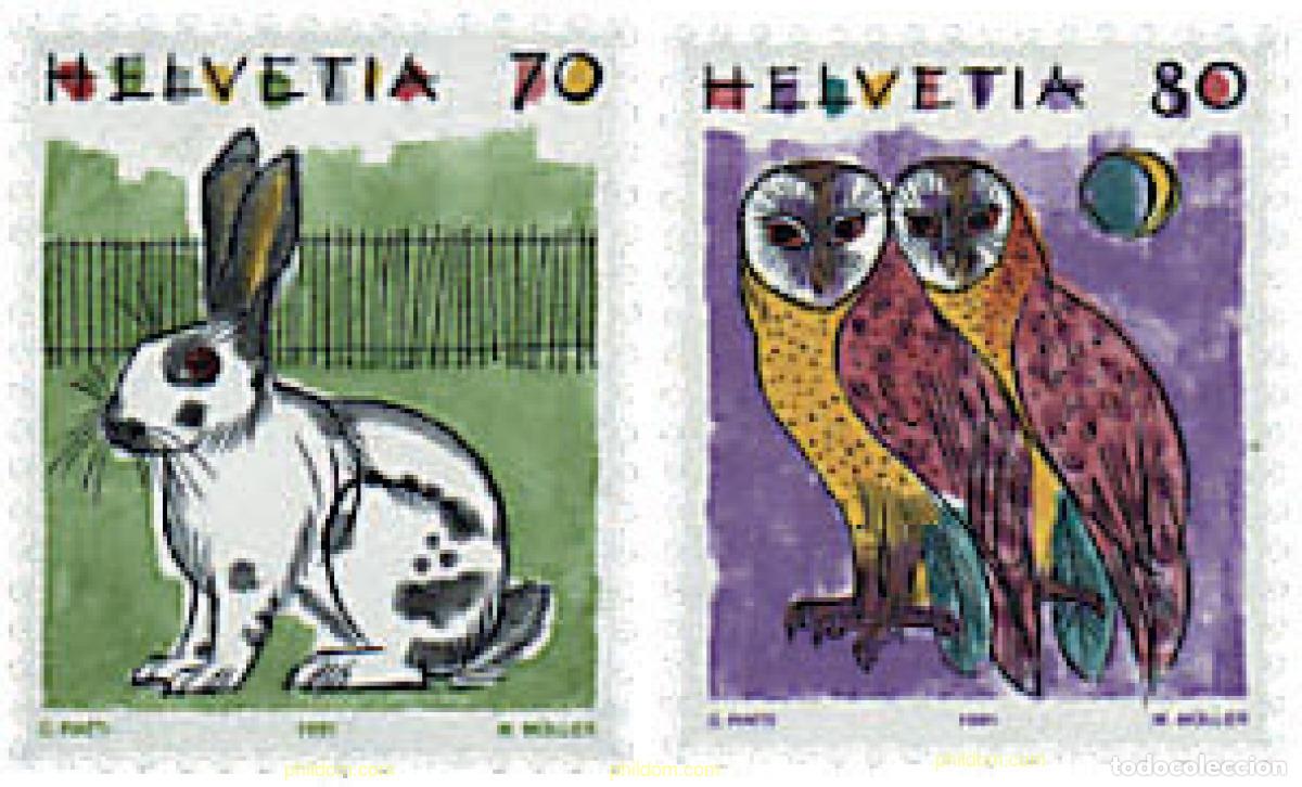 Sellos: 35932 MNH SUIZA 1991 ANIMALES
