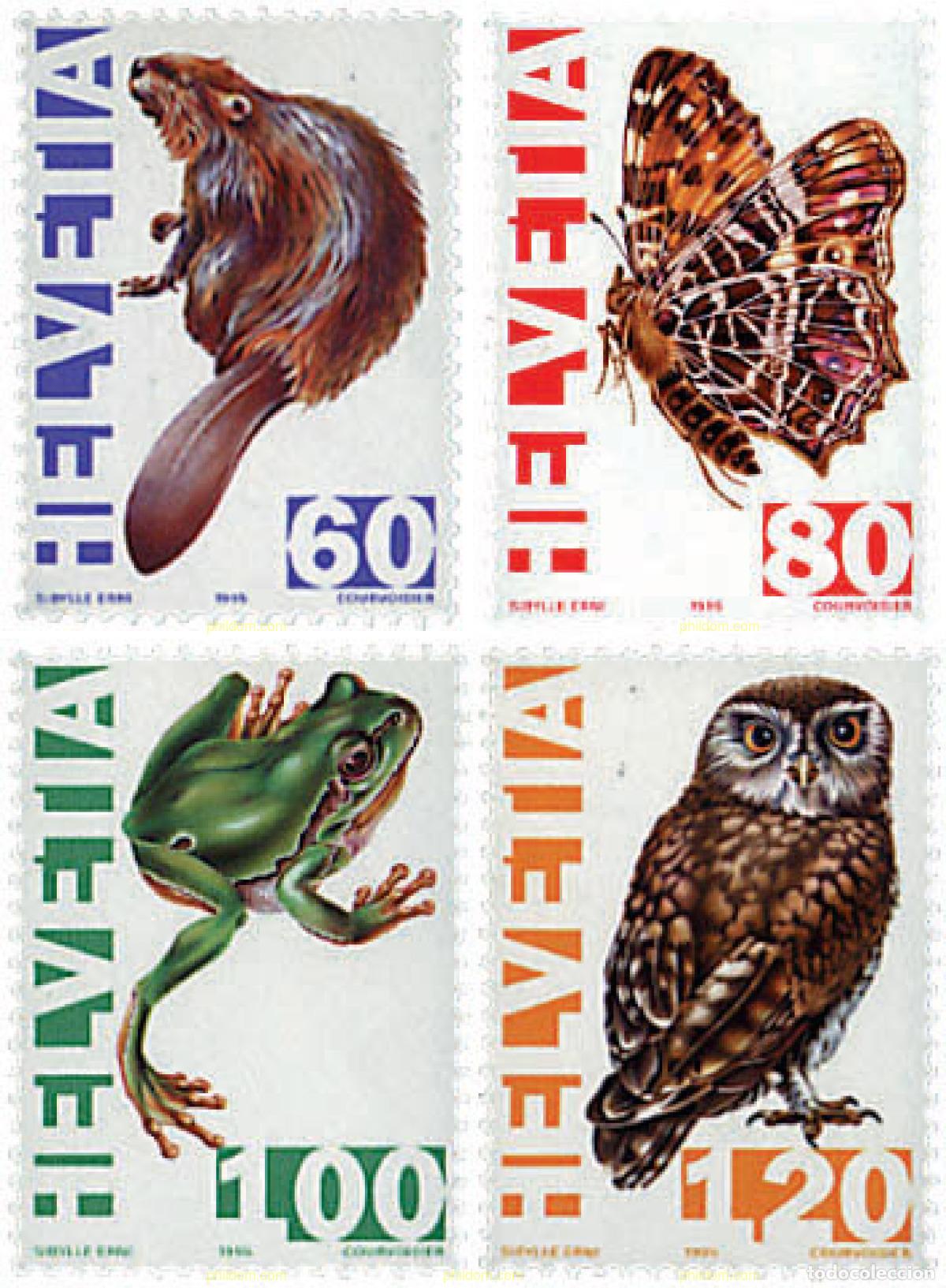 Sellos: 76973 MNH SUIZA 1995 ANIMALES AUTOCTONOS EN PELIGRO
