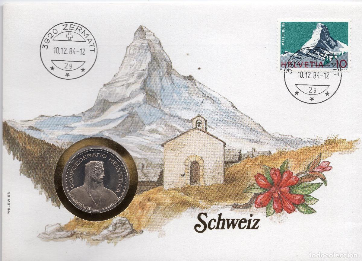 Sellos: SUIZA 1965 numisbrief MICHEL CH 820 + Km 40a.2