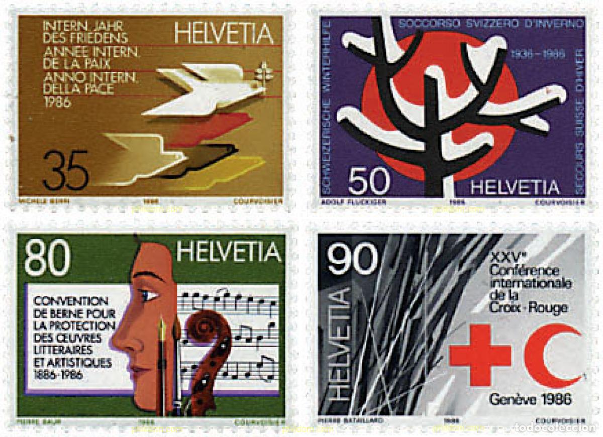 Sellos: 35931 MNH SUIZA 1986 ANIVERSARIOS