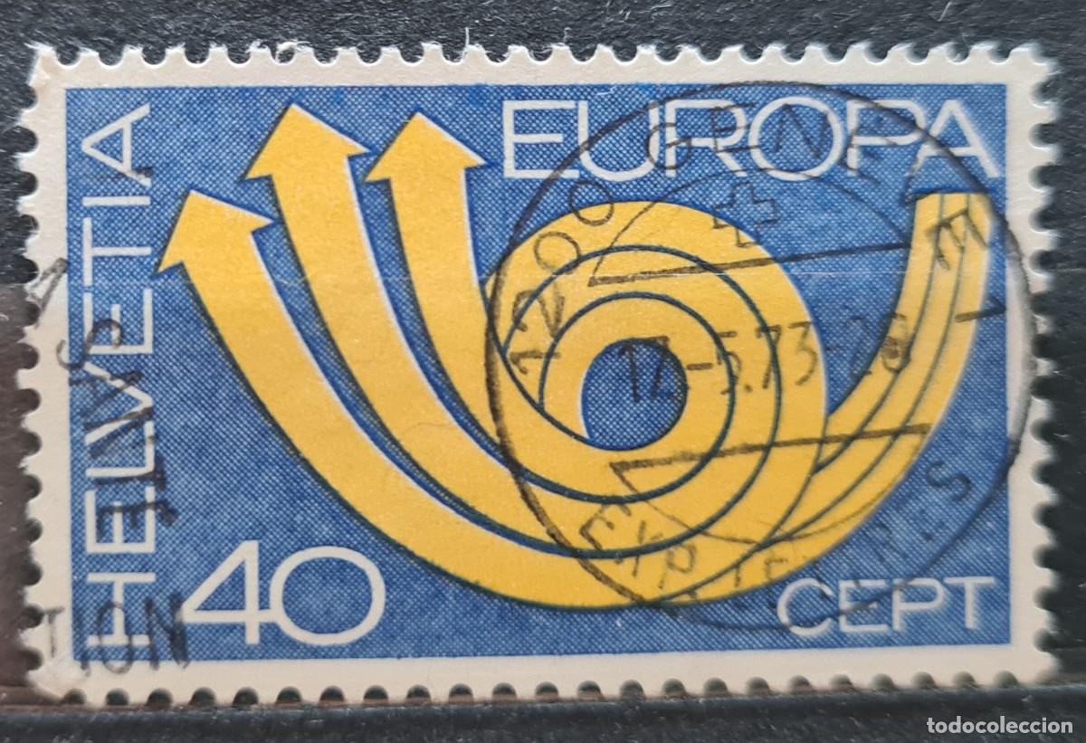 Selos: Sello usado de Suiza 1973: Europa