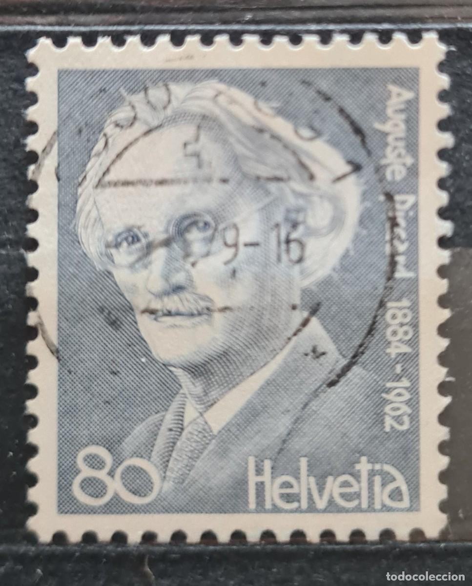 Briefmarken: Sello usado de Suiza 1978. Retratos de personajes c&eacute;lebres: Augusto Picard