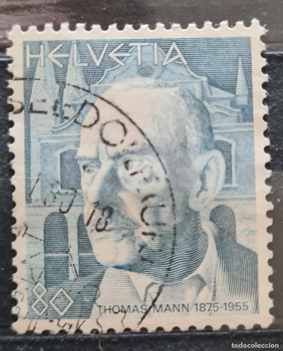 Stamps: Sello usado de Suiza 1979: Thomas Mann