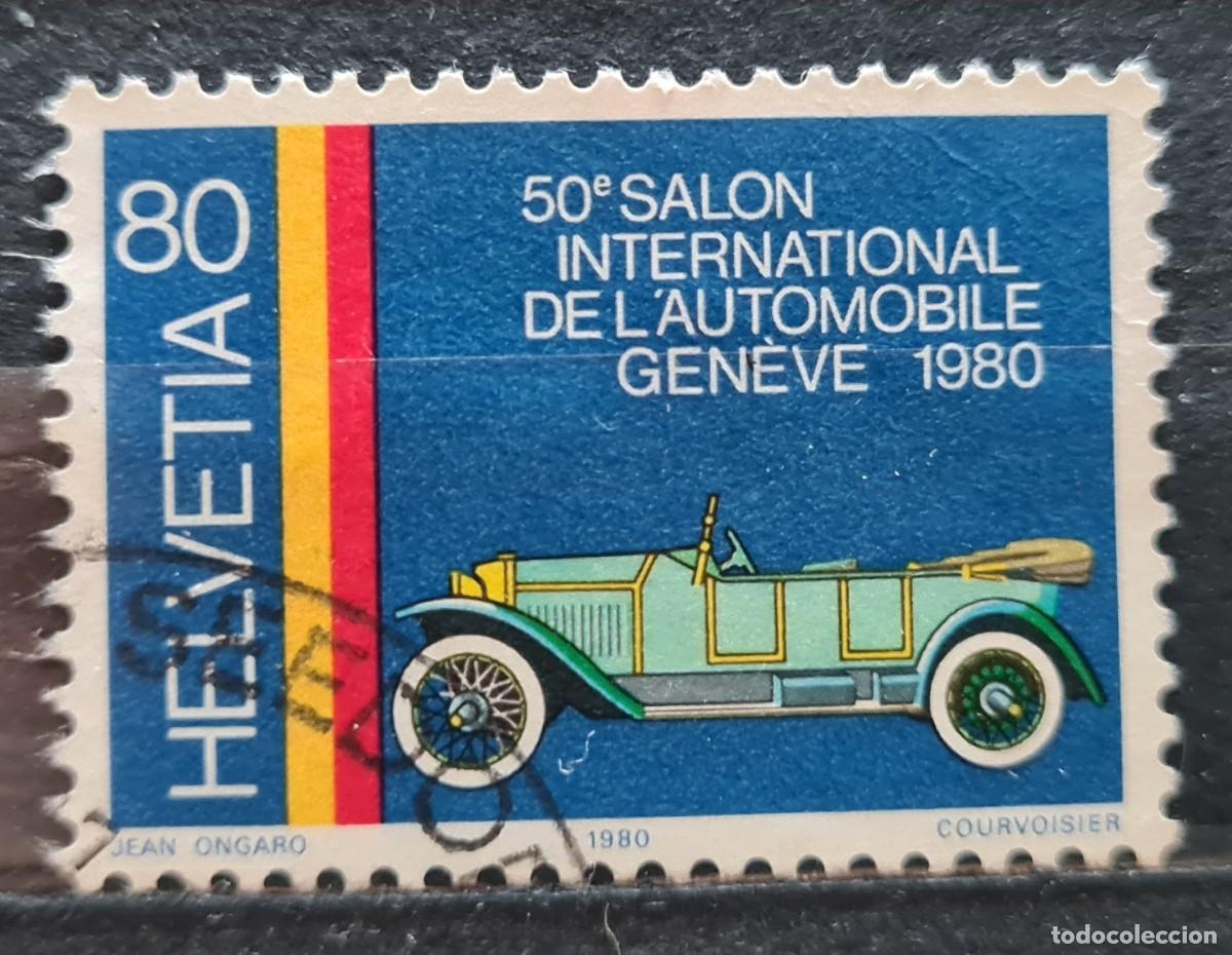 Briefmarken: Sello usado de Suiza 1980: 50 Sal&oacute;n internacional del Autom&oacute;vil, en Ginebra