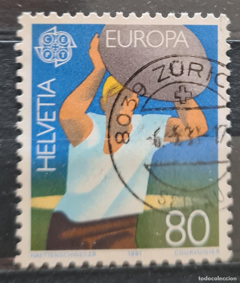 Sellos: Sello usado de Suiza 1981: Europa