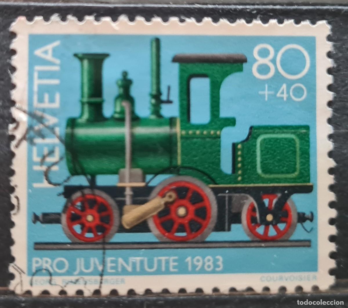 Sellos: Sello usado de Suiza 1983: juguetes antiguos (pro-juventud)