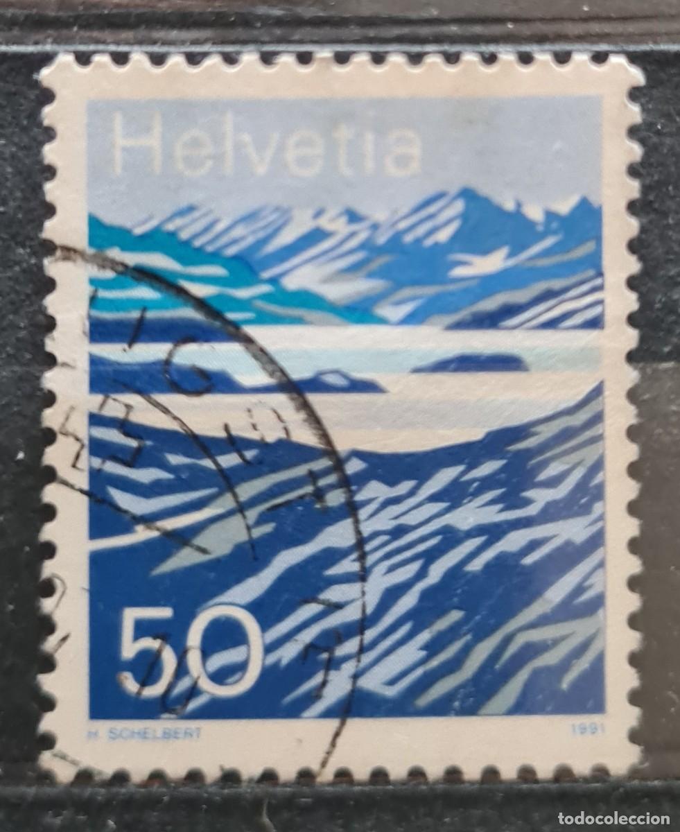 Briefmarken: Sello usado de Suiza 1991: paisajes