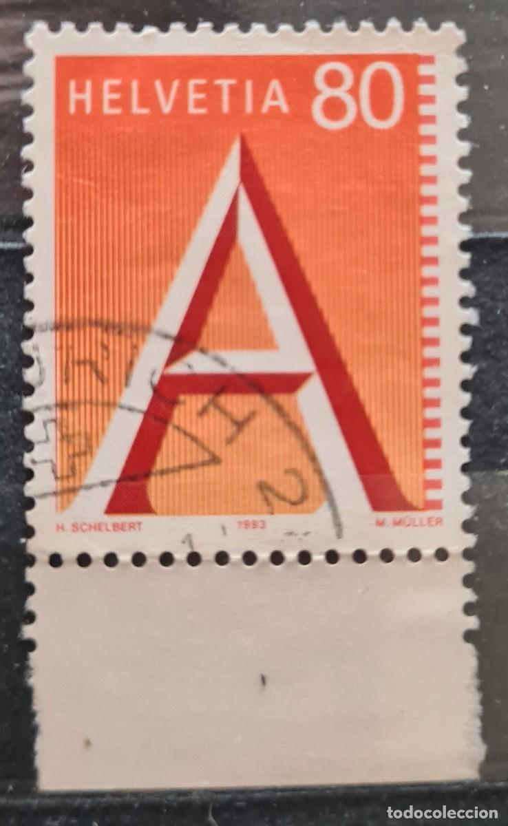 Briefmarken: Sello usado de Suiza 1993: sello de correo prioritario