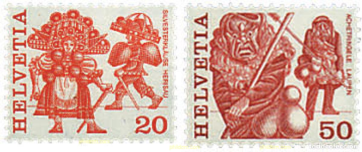 Sellos: 240281 MNH SUIZA 1977 COSTUMBRES POPULARES