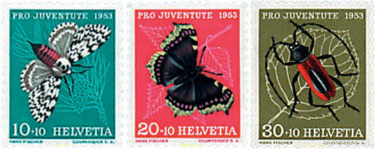 Sellos: 209787 USED SUIZA 1953 PRO JUVENTUD