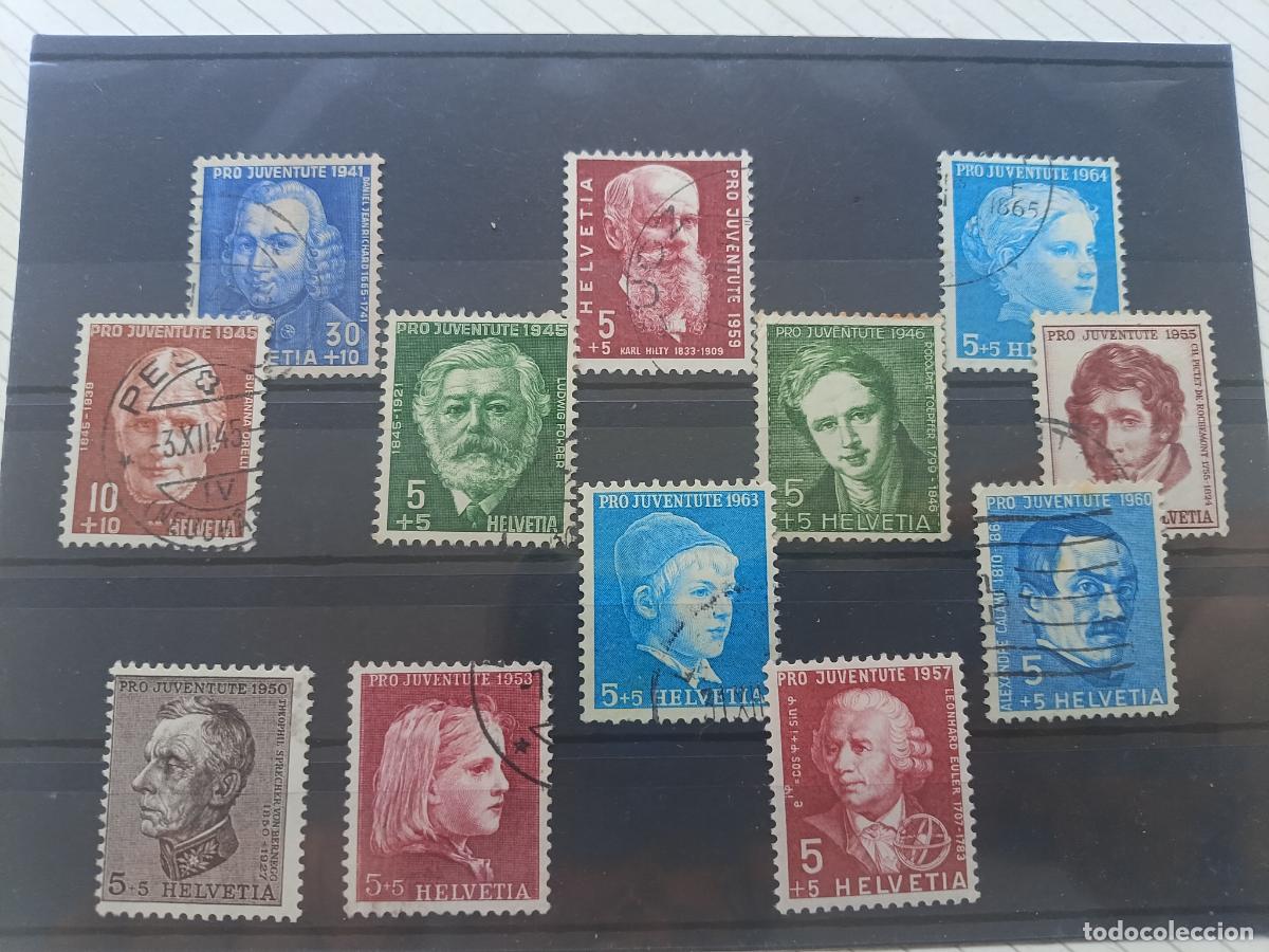 Sellos: Suiza. 12 sellos antiguos