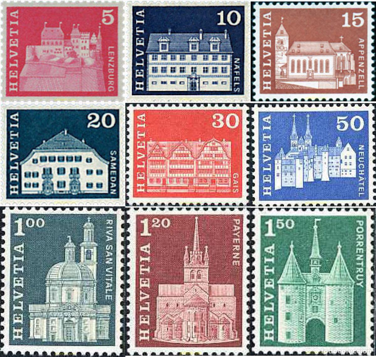 Sellos: 40629 MNH SUIZA 1968 EDIFICIOS - Foto 1