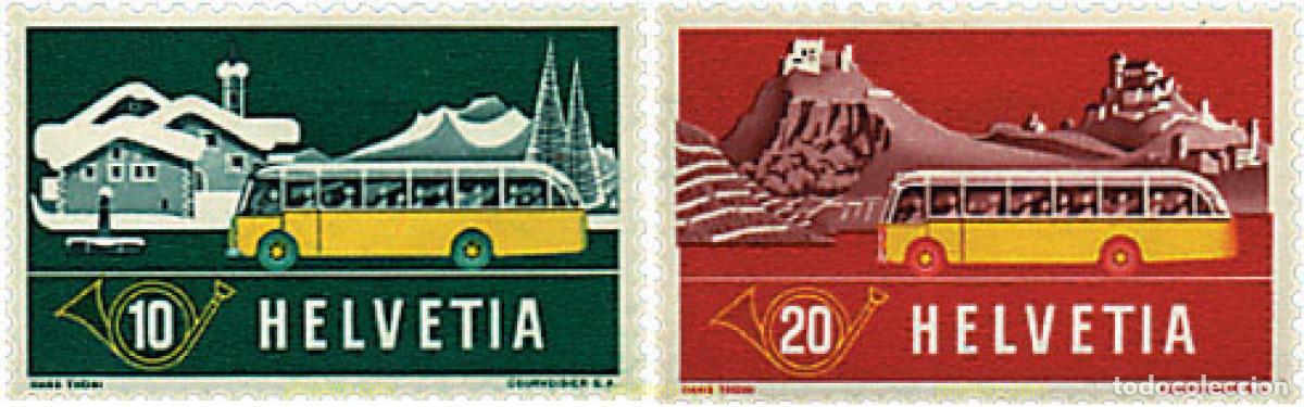 Sellos: 41141 MNH SUIZA 1953 VEHICULOS POSTALES