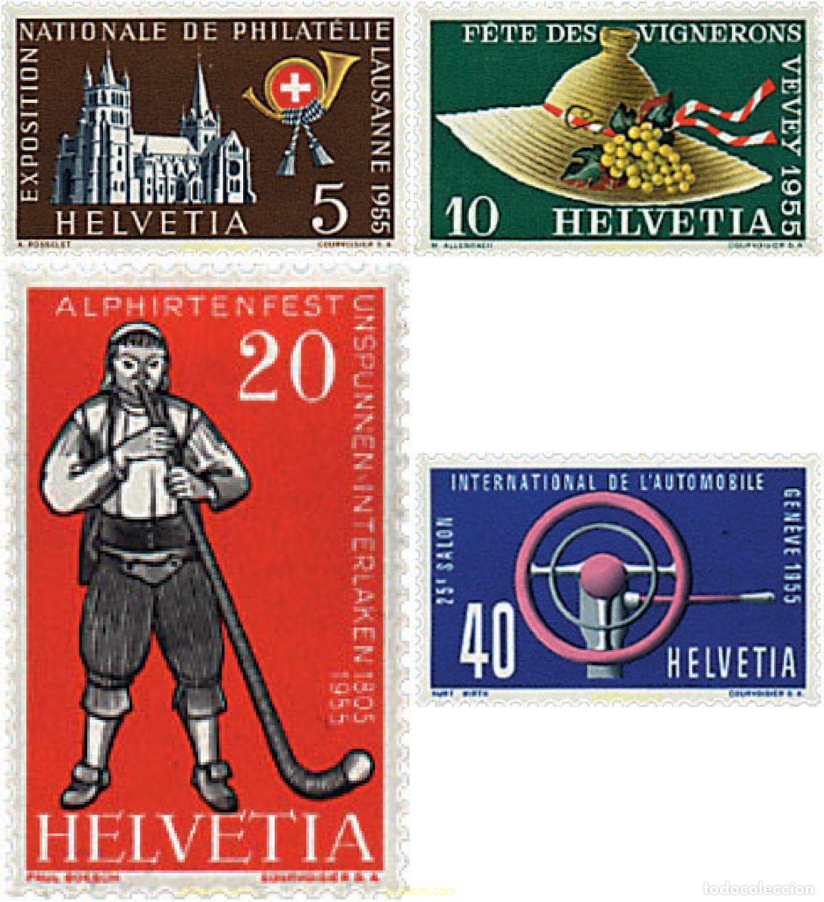 Sellos: 41143 MNH SUIZA 1955 SERIE DE PROPAGANDA