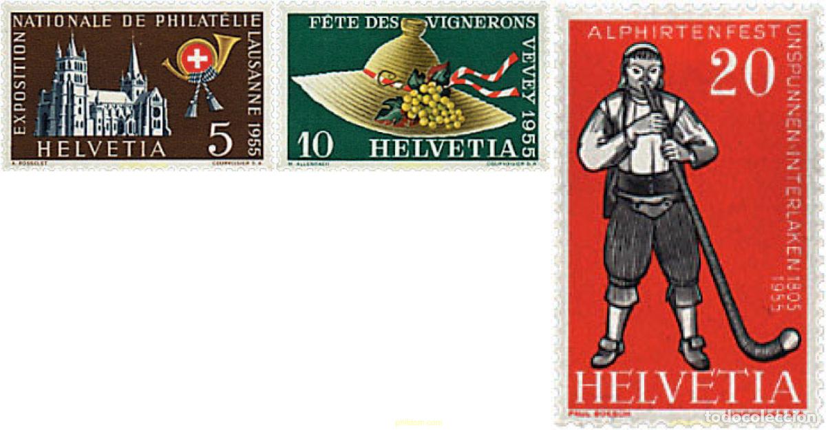 Sellos: 625526 MNH SUIZA 1955 SERIE DE PROPAGANDA