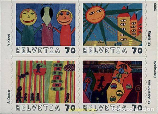 Sellos: 364045 MNH SUIZA 2000 DIBUJOS INFANTILES SOBRE EL FUTURO