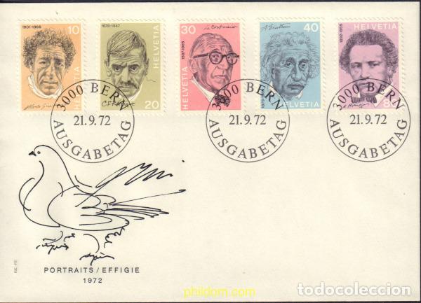 Sellos: 421944 MNH SUIZA 1972 PERSONAJES CELEBRES