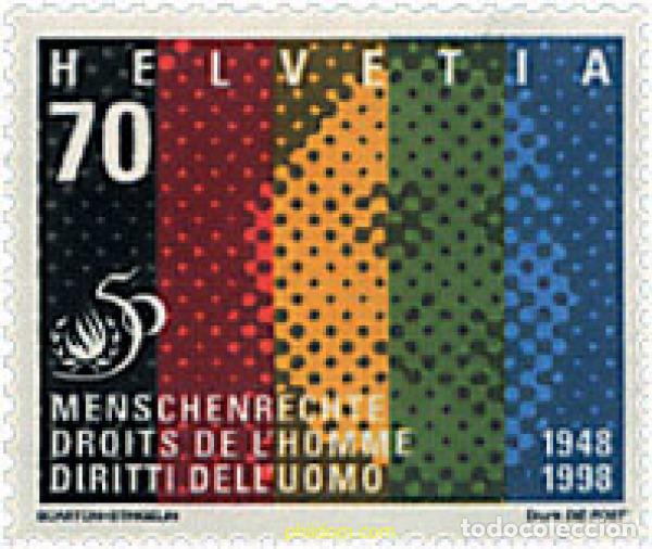 Sellos: 364588 MNH SUIZA 1998 DERECHOS HUMANOS Y NAVIDAD