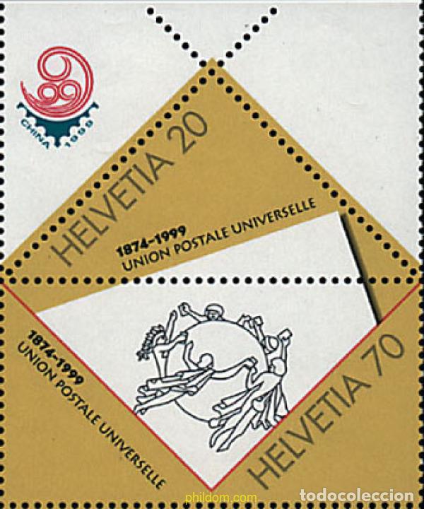Sellos: 5730 MNH SUIZA 1999 125 ANIVERSARIO DE LA UPU