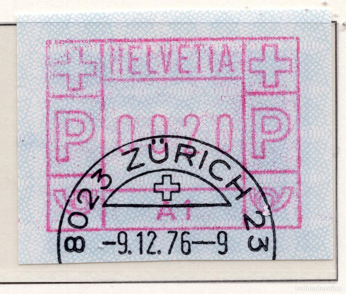 Sellos: SUIZA 1976 FRANQUEO CH 1
