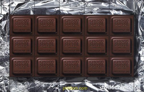 Sellos: 8626 MNH SUIZA 2001 CENTENARIO DEL CHOCOLATE SUIZO