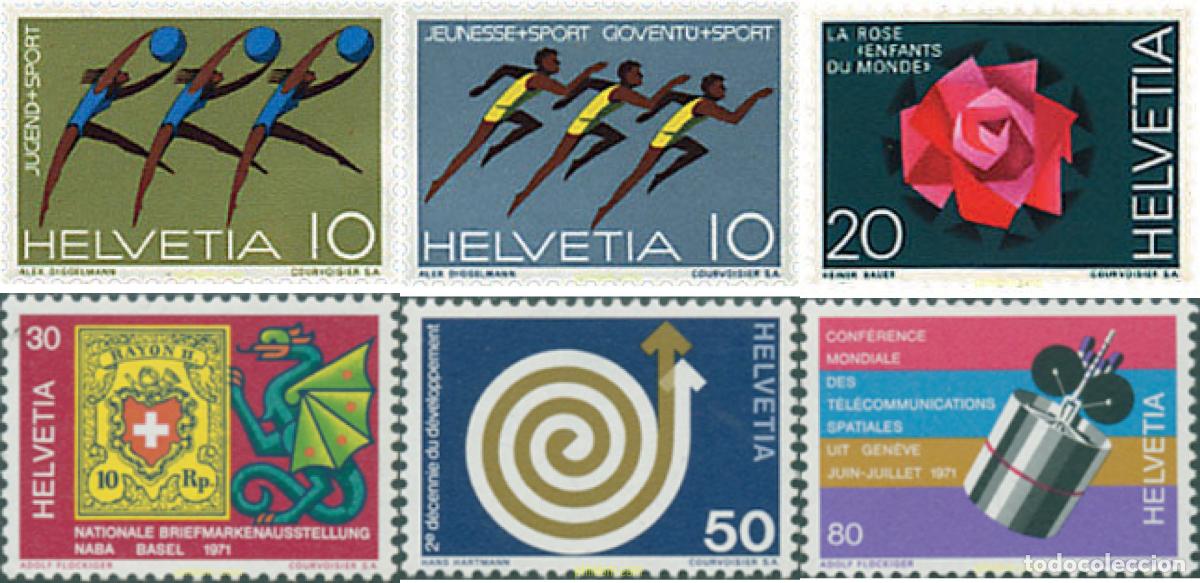 Sellos: 276578 MNH SUIZA 1971 ANIVERSARIOS