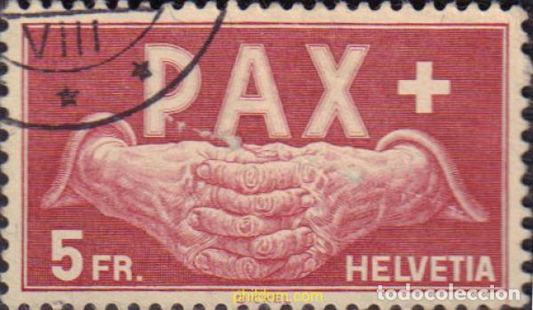 Sellos: 598467 USED SUIZA 1945 SERIE DE LA PAZ