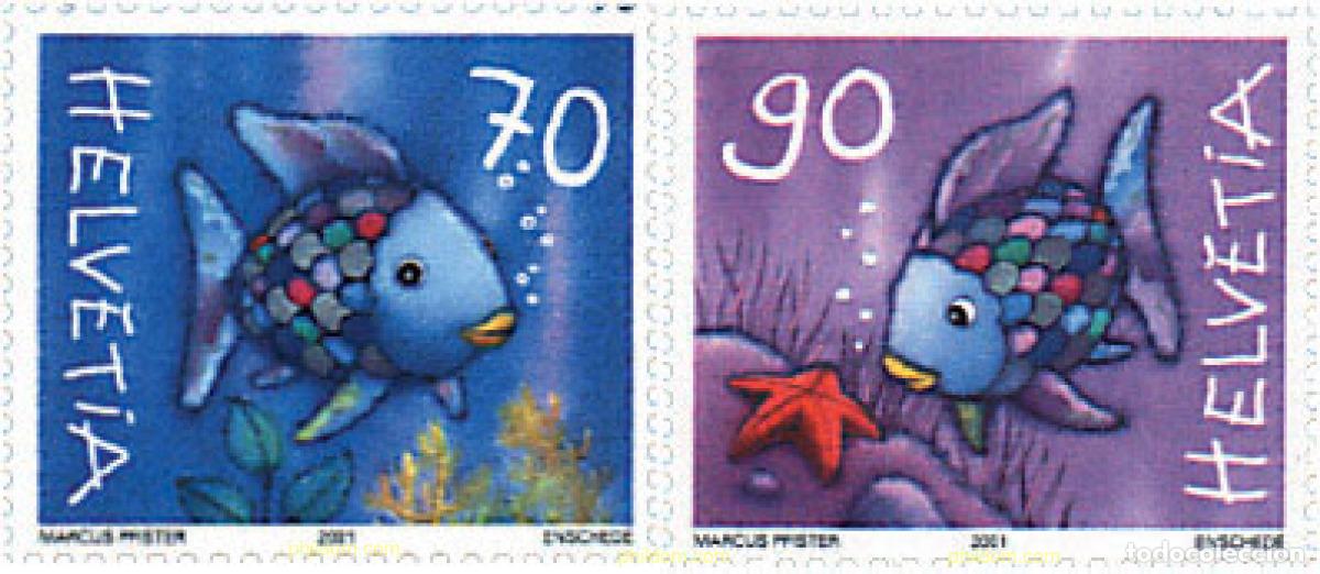 Sellos: 86405 MNH SUIZA 2001 PEZ ARCOIRIS