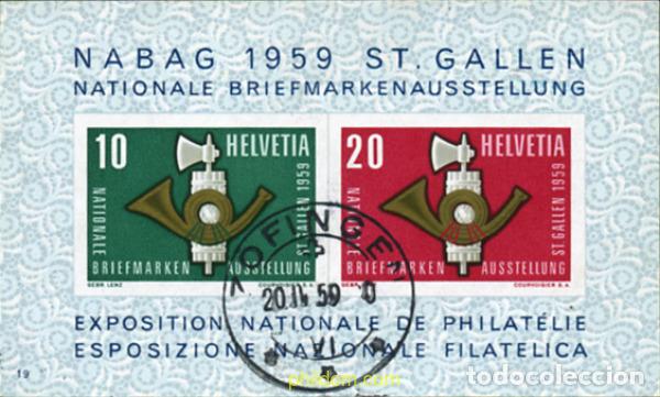 Sellos: 364798 USED SUIZA 1959 NABAG 1959. EXPOSICION FILATELICA NACIONAL EN ST. GALLEN