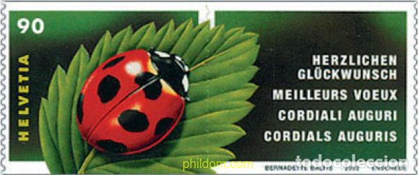 Sellos: 103379 MNH SUIZA 2002 INSECTOS